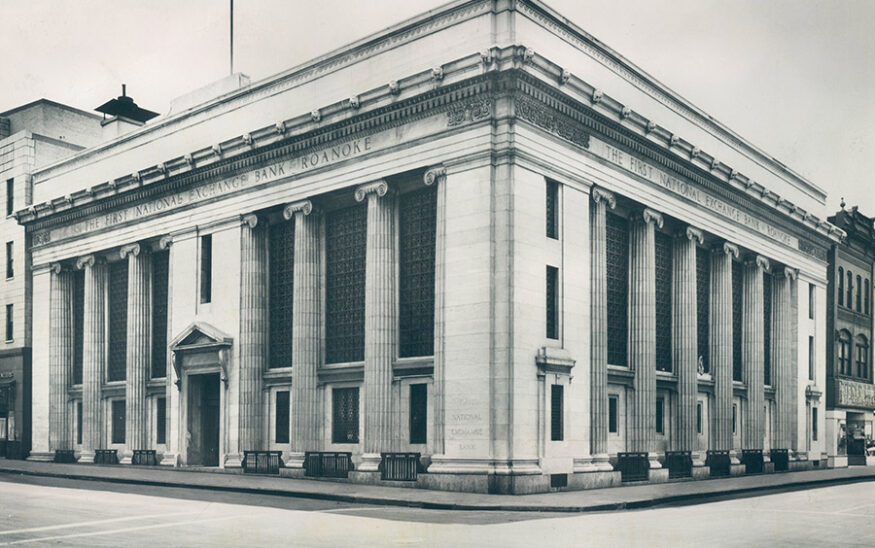 The First National Exchange Bank building in downtown Roanoke. Photo courtesy The Promissory Hotel.