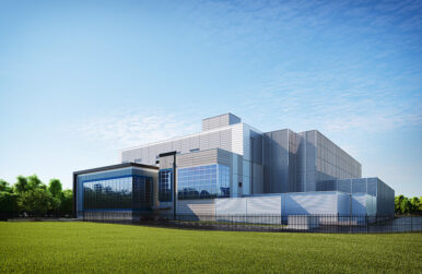 Rendering of Chantilly data center. Rendering courtesy Penzance