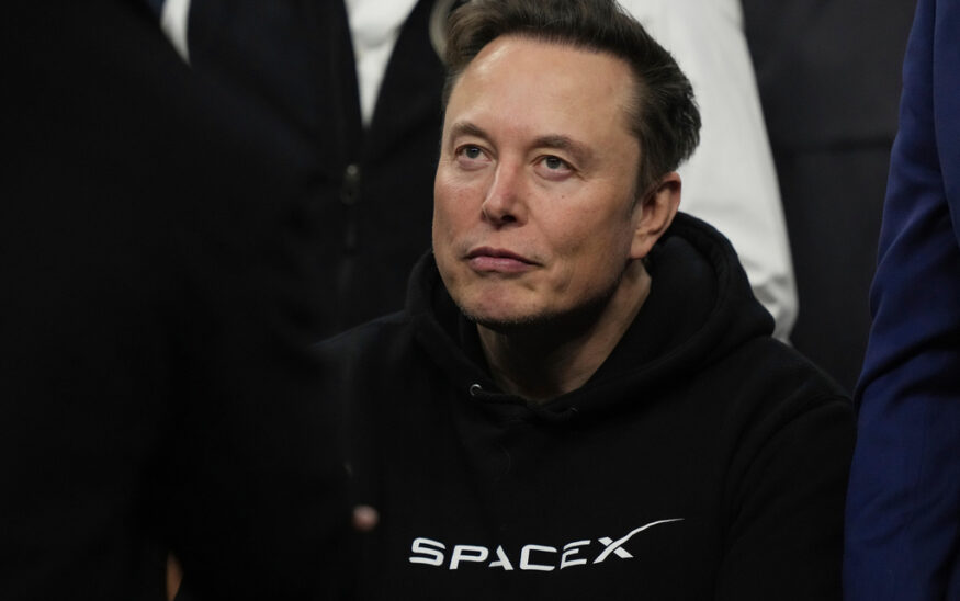 FILE - Elon Musk attends the finals for the NCAA wrestling championship, Saturday, March 22, 2025, in Philadelphia. (AP Photo/Matt Rourke, file)