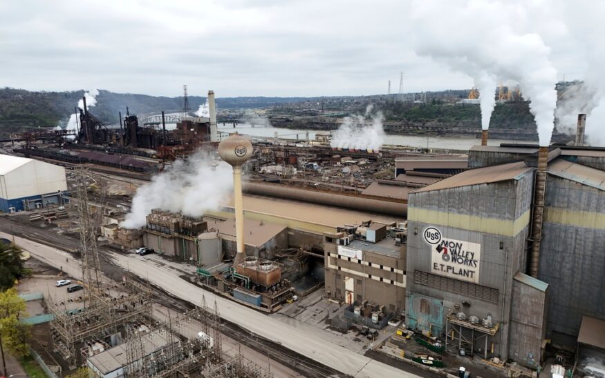 FILE - The United States Steel Corporation's Edgar Thomson Plant is seen in Braddock, Pa., on April 11, 2025. (AP Photo/Gene J. Puskar, File)