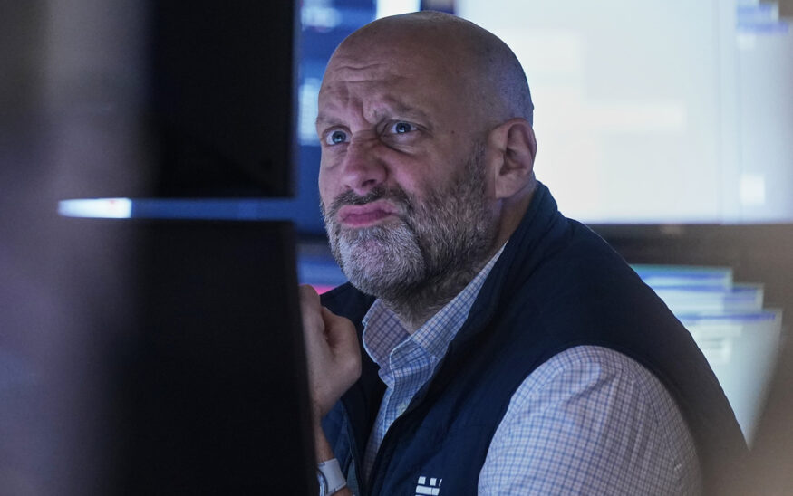 Specialist Meric Greenbaum works on the floor of the New York Stock Exchange, Thursday, Nov. 6, 2025. (AP Photo/Richard Drew)