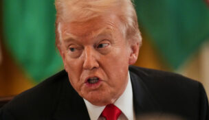 President Donald Trump attends a dinner with leaders from countries in Central Asia, Thursday, Nov. 6, 2025, in the East Room of the White House in Washington. (AP Photo/Jacquelyn Martin)