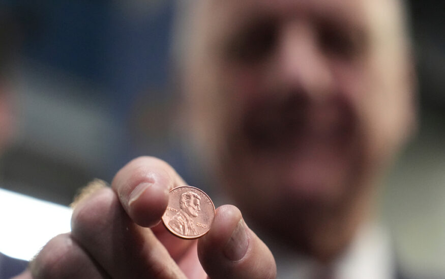 US Mint in Philadelphia presses final pennies as the 1-cent coin gets canceled