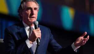 FILE - Interior Secretary Doug Burgum speaks during the annual Alaska Sustainable Energy Conference on June 3, 2025, in Anchorage, Alaska. (AP Photo/Jenny Kane)