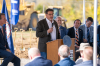 Developer Jerome Malinay spoke at the Sunny Valley subdivision groundbreaking. Photo by Kaitlyn DeHarde, Office of Gov. Glenn Youngkin