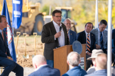 Developer Jerome Malinay spoke at the Sunny Valley subdivision groundbreaking. Photo by Kaitlyn DeHarde, Office of Gov. Glenn Youngkin