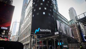 The Nasdaq Market site is seen outside the Nasdaq Market site in New York City, U.S., March 26, 2024. REUTERS/Brendan McDermid