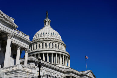 FILE PHOTO: A view of the dome of the U.S. Capitol building, during a vote in the U.S. House of Representatives on a stopgap spending bill to avert a partial government shutdown that would otherwise begin October 1, on Capitol Hill in Washington, D.C. U.S., September 19, 2025. REUTERS/Kent Nishimura/File Photo