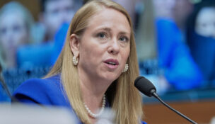 FILE - Andrea Lucas, nominee to be a member of the Equal Employment Opportunity Commission, testifies during a Senate Health, Education, Labor, and Pensions (HELP) Committee hearing, June 18, 2025, on Capitol Hill in Washington. (AP Photo/Mariam Zuhaib, File)