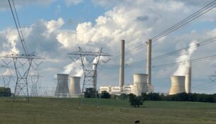 Georgia Power Co.'s Plant Bowen is shown Oct. 18, 2025, in Euharlee, Ga. (AP Photo/Jeff Amy)