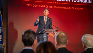 Virginia Gov. Glenn Youngkin speaks at a Sept. 16, 2025, news conference announcing a $5 billion Eli Lilly pharmaceutical manufacturing plant for Goochland County. Photo by Kaitlyn DeHarde, Office of Gov. Glenn Youngkin