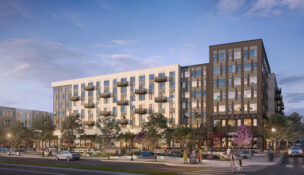 JBG Smith plans to develop 640 new apartments and townhouses in Potomac Yard in Alexandria. Rendering courtesy KTGY