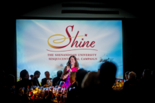 Shenandoah University President Tracy Fitzsimmons announced the Shine campaign on Sept. 13, 2025. Photo courtesy Shenandoah University