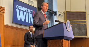 Gov. Glenn Youngkin announced LS Cable & System's plans for additional facilities in Chesapeake at the Patrick Henry Building in Richmond on Dec. 12, 2025. Photo by Katherine Schulte/Virginia Business.