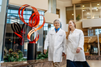 Sentara Health’s chief of cardiology, Dr. Deepak Talreja, and breast surgeon Dr. Jennifer M. Reed at Sentara Norfolk General Hospital Photo by James Lee