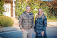 Startup Virginia’s Richard Wintsch and Noelle James stand in front of the soon-to-be Henrico Innovation Hub. Photo by Ash Daniel