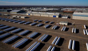 Airplane fuselages bound for Boeing's 737 Max production facility await shipment at Spirit AeroSystems headquarters in Wichita, Kansas, U.S. December 10, 2024. REUTERS/Nick Oxford