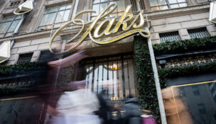 Shoppers walk outside the Saks Fifth Avenue flagship store in Manhattan in New York City, U.S., January 6, 2026. REUTERS/Angelina Katsanis