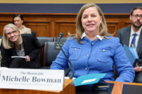 Federal Reserve Vice Chair for Supervision Michelle Bowman arrives to testify before the House Financial Services Committee on Capitol Hill in Washington, D.C., U.S., December 2, 2025. REUTERS/Jonathan Ernst