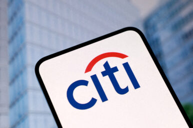 Citi Bank logo appears in this illustration taken December 1, 2025. REUTERS/Dado Ruvic/Illustration/File Photo/File Photo
