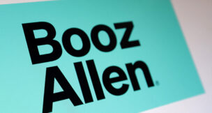 Booz Allen Hamilton logo is seen in this illustration taken July 26, 2025. REUTERS/Dado Ruvic/Illustration