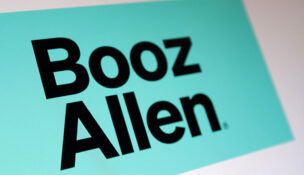 Booz Allen Hamilton logo is seen in this illustration taken July 26, 2025. REUTERS/Dado Ruvic/Illustration