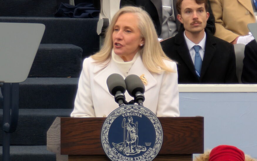 Virginia Gov. Abigail Spanberger was sworn in as Virginia’s 75th governor, the first woman to hold the office, on Jan. 17, 2026. Photo by Kira Jenkins/Virginia Business