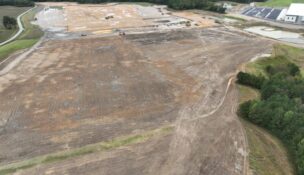 Aerial view of the 43-acre site A. Duie Pyle purchased within the 5 million-square-foot Port 460 Logistics Center. Photo courtesy A. Duie Pyle