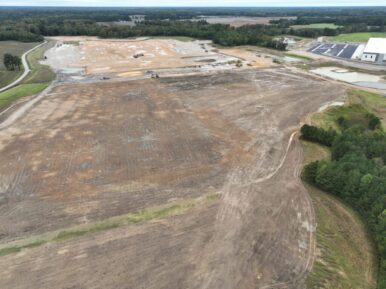 Aerial view of the 43-acre site A. Duie Pyle purchased within the 5 million-square-foot Port 460 Logistics Center. Photo courtesy A. Duie Pyle