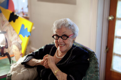 Frances Lewis, pictured here in 2010, was co-founder of Best Products and a major contemporary art collector and donor to the Virginia Museum of Fine Arts. Photo courtesy Virginia Museum of Fine Arts