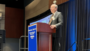 Richmond Federal Reserve Bank President and CEO Tom Barkin speaks Jan. 15, 2026, at the 2026 Financial Forecast held in Richmond by Virginia Bankers Association and the Virginia Chamber. Photo by Kate Andrews