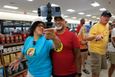 Sherri and John Hill, of Elliot City, Maryland, documented their visit to the Mount Crawford Buc-ee’s for its June 30, 2025, grand opening. Photo by Norm Shafer