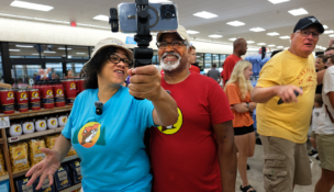 Sherri and John Hill, of Elliot City, Maryland, documented their visit to the Mount Crawford Buc-ee’s for its June 30, 2025, grand opening. Photo by Norm Shafer