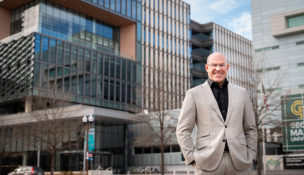 George “Ren” McEachern’s company, Glacier21, benefited from George Mason’s startup resources. Photo by Will Schermerhorn