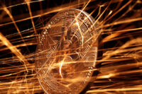 Sparks strike representation of cryptocurrency Bitcoin in this illustration taken November 24, 2024. REUTERS/Dado Ruvic/Illustration