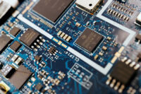 Semiconductor chips are seen on a circuit board of a computer in this illustration picture taken February 25, 2022. REUTERS/Florence Lo/Illustration/File Photo