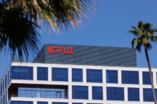 The Netflix logo is shown on one of their Hollywood buildings in Los Angeles, California, U.S., July 12, 2023. REUTERS/Mike Blake