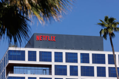 The Netflix logo is shown on one of their Hollywood buildings in Los Angeles, California, U.S., July 12, 2023. REUTERS/Mike Blake