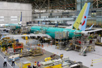 Boeing 737 MAX aircraft are assembled at the company’s plant in Renton, Washington, U.S. June 25, 2024. Jennifer Buchanan/Pool via REUTERS