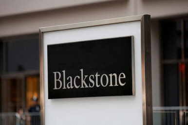 A logo of Blackstone is pictured in Manhattan, New York City, U.S. July 29, 2025. REUTERS/Mike Segar/File Photo