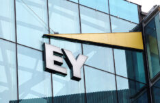 The EY company logo is seen at their headquarters in London, Britain, April 16 2023. REUTERS/Peter Nicholls