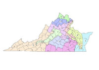 This map shows Virginia's new congressional district lines as drawn by Virginia Democrats Feb. 4, 2026. Under this proposal, the 4th District, which covers the Tri-City area, would expand westward to pick up three more counties and two more cities.