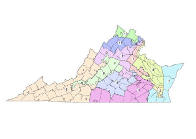 This map shows Virginia's new congressional district lines as drawn by Virginia Democrats Feb. 4, 2026. Under this proposal, the 4th District, which covers the Tri-City area, would expand westward to pick up three more counties and two more cities.