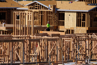 Single-family residential homes are shown under construction in Menifee, California, U.S., March 28, 2024. REUTERS/Mike Blake/File Photo