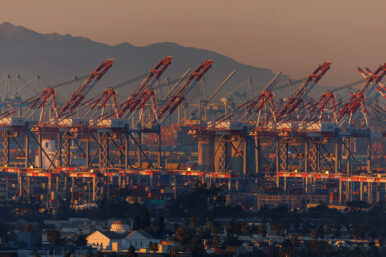 The Long Beach Container Terminal is shown at the Port of Long Beach as seen from Signal Hill, California, U.S., January 14, 2026. REUTERS/Mike Blake