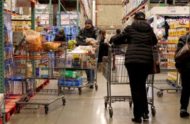 People shop at a Costco store in the Staten Island borough of New York City on Jan. 16, 2026. Photo by REUTERS/Brendan McDermid