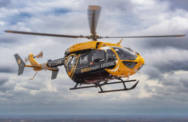 VCU Health LifeEvac opened a new emergency aviation base in South Hill last week. Photo courtesy VCU Health