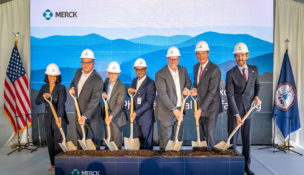Then-Gov. Glenn Youngkin joined Merck & Co. at the October 2025 groundbreaking for Merck’s $3 billion facility in Elkton. Photo by Kaitlyn DeHarde, Office of Gov. Glenn Youngkin