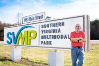 Gary Hodnett, mayor of the town of Hurt, shows off the Southern Virginia Multimodal Park. Photo by Hannah King