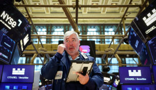 Traders work on the floor at the New York Stock Exchange (NYSE) in New York City, U.S., March 2, 2026. REUTERS/Brendan McDermid